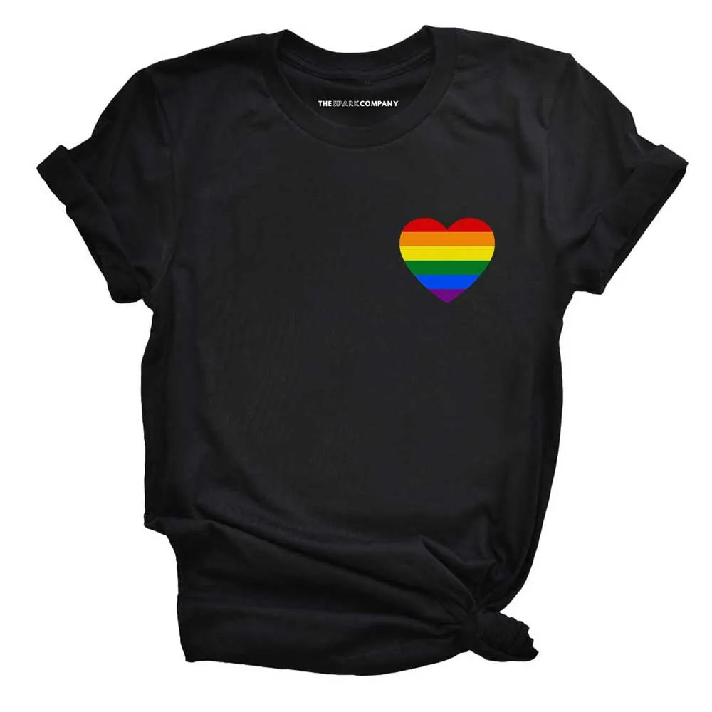 Rainbow Heart T-Shirt sold by The Spark Company product image thumbnail 3