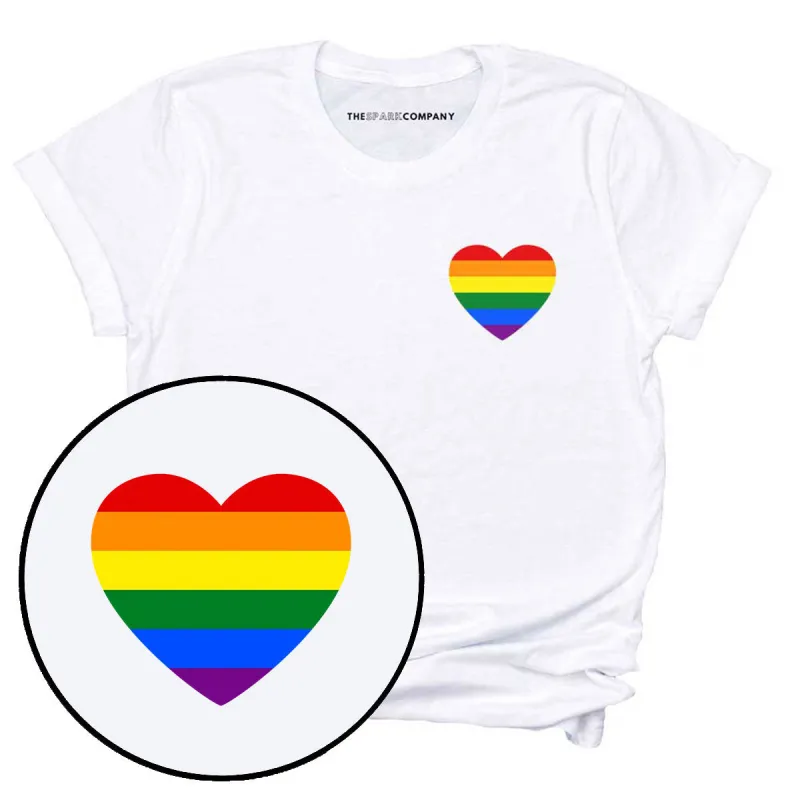 Rainbow Heart T-Shirt sold by The Spark Company