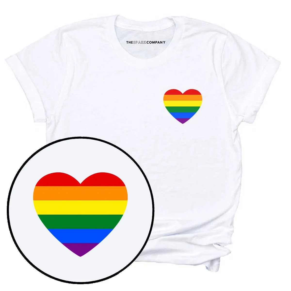 Rainbow Heart T-Shirt sold by The Spark Company
