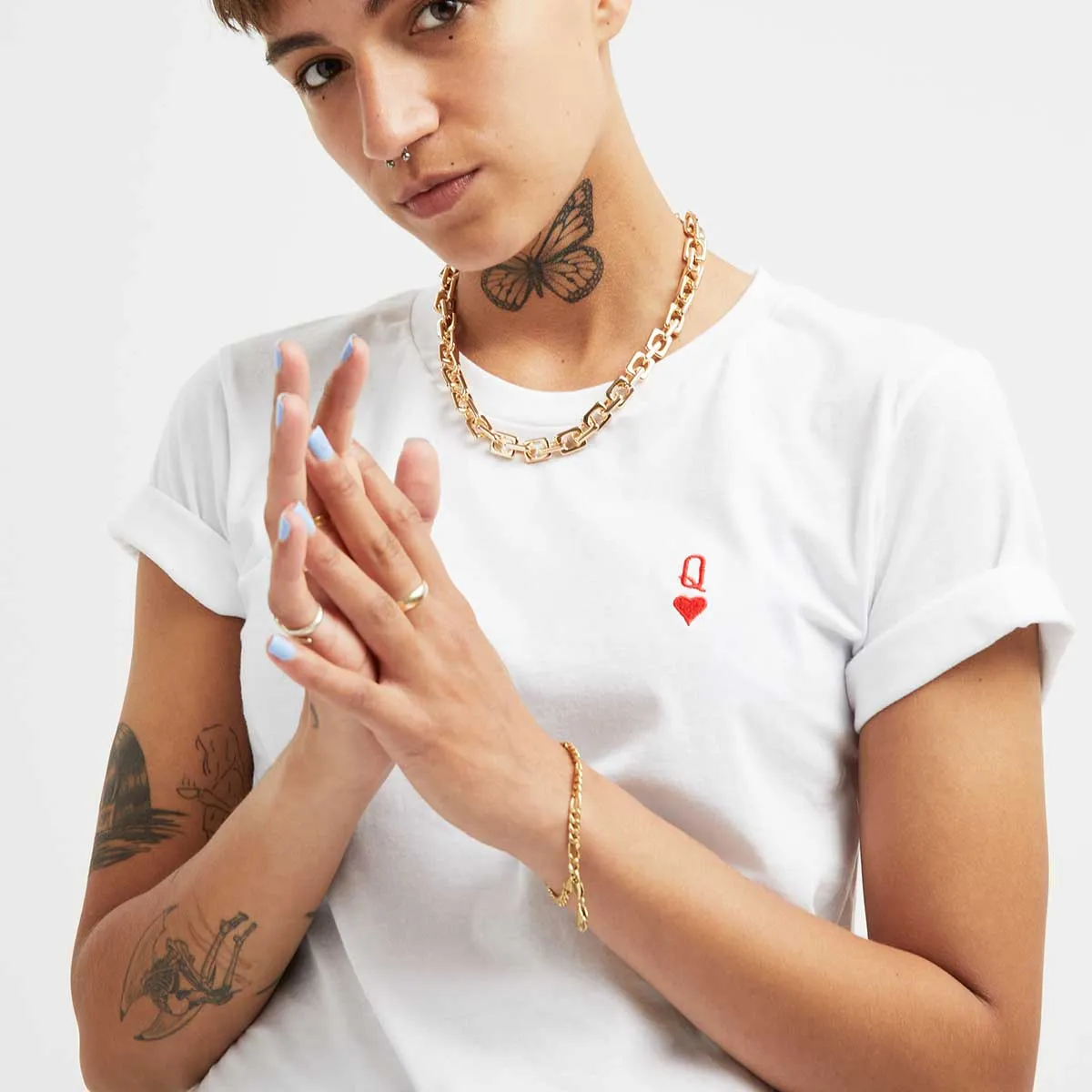 Queen Tiny Embroidery Detail T-Shirt sold by The Spark Company product image thumbnail 2