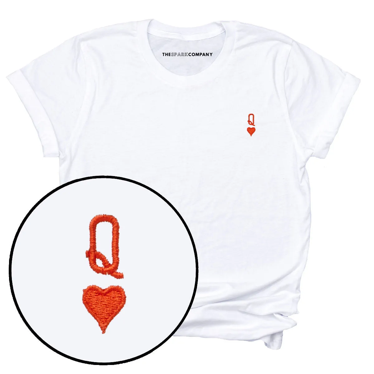 Queen Tiny Embroidery Detail T-Shirt sold by The Spark Company