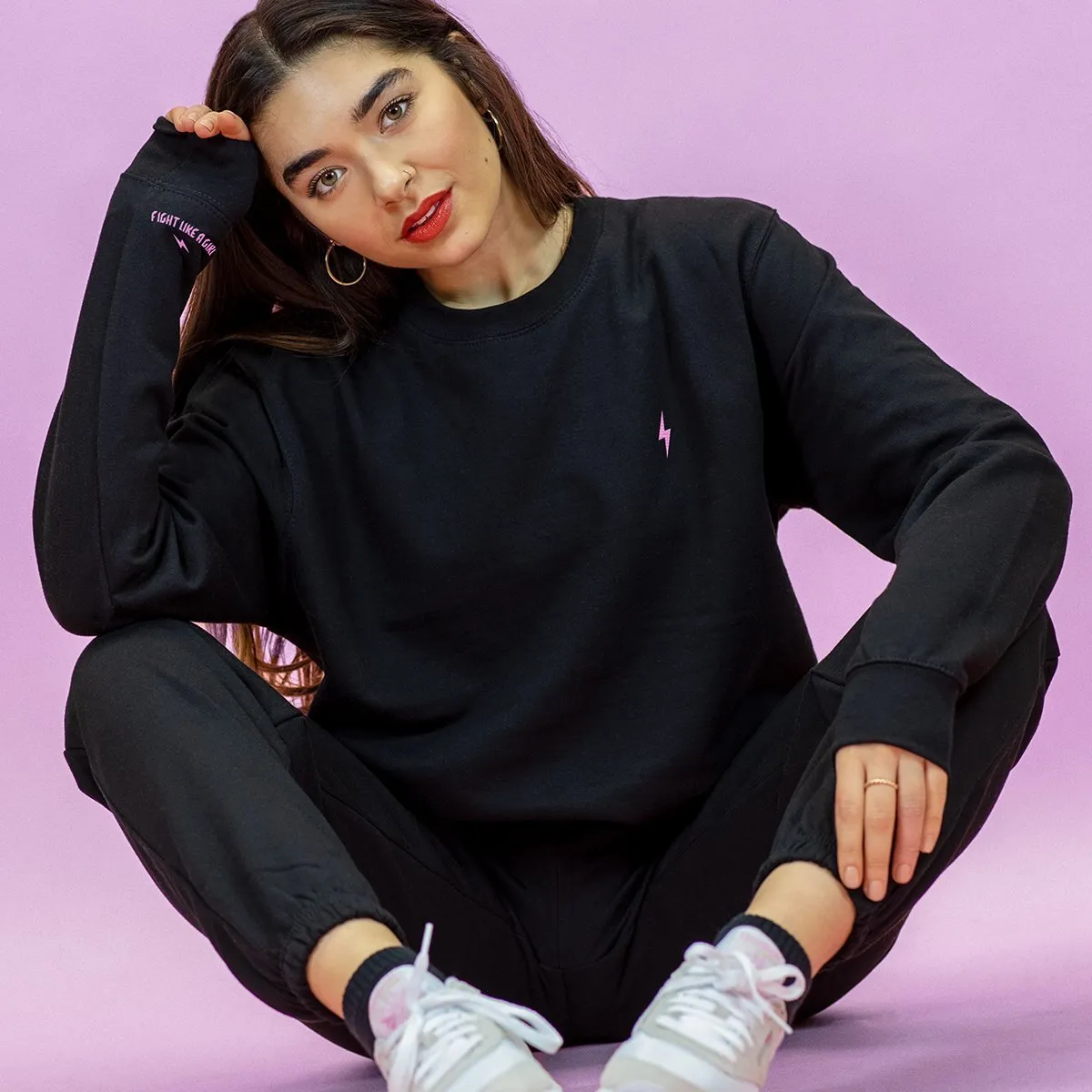 Lightning Embroidery Detail Sweatshirt sold by The Spark Company product image thumbnail 2