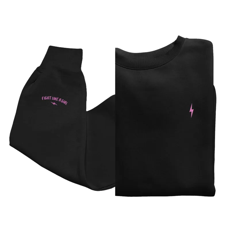 Lightning Embroidery Detail Sweatshirt sold by The Spark Company