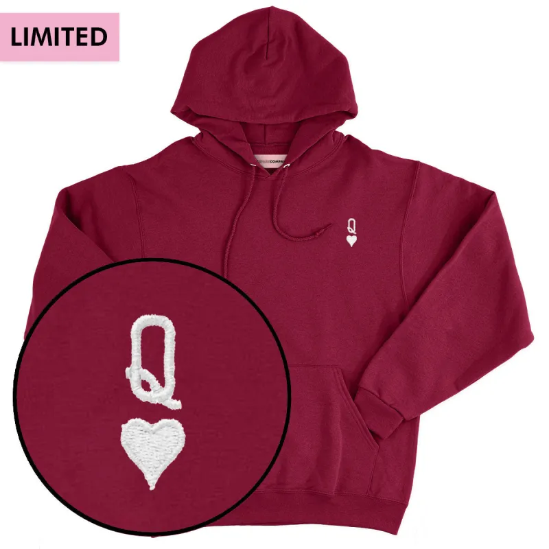 Queen Tiny Embroidery Detail Hoodie sold by The Spark Company