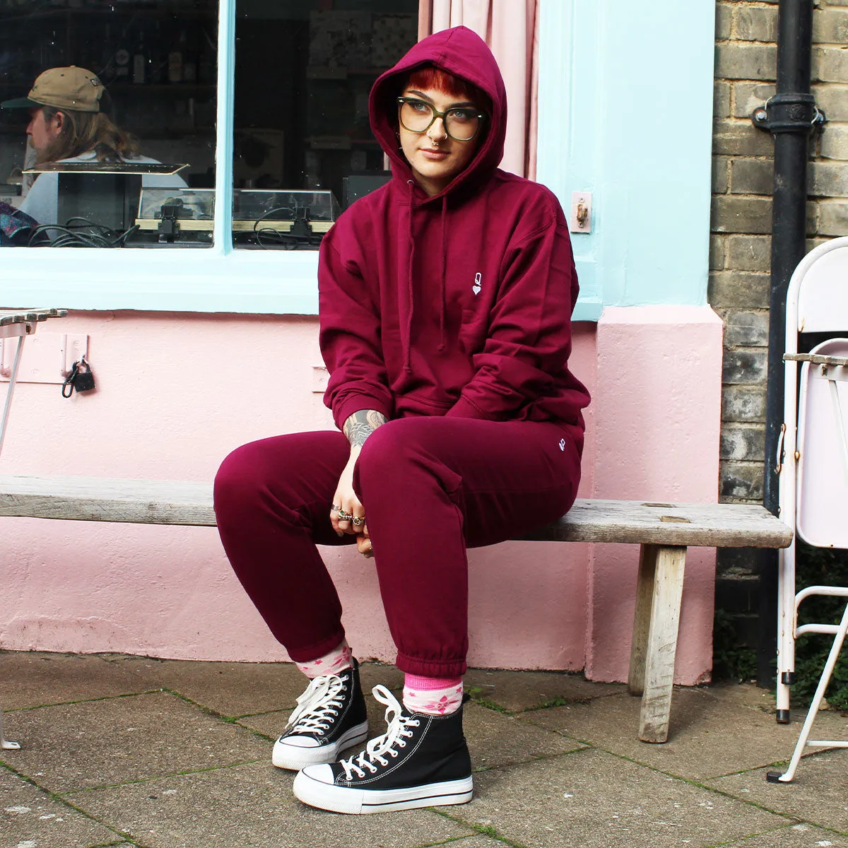 Queen Tiny Embroidery Detail Hoodie sold by The Spark Company product image thumbnail 3