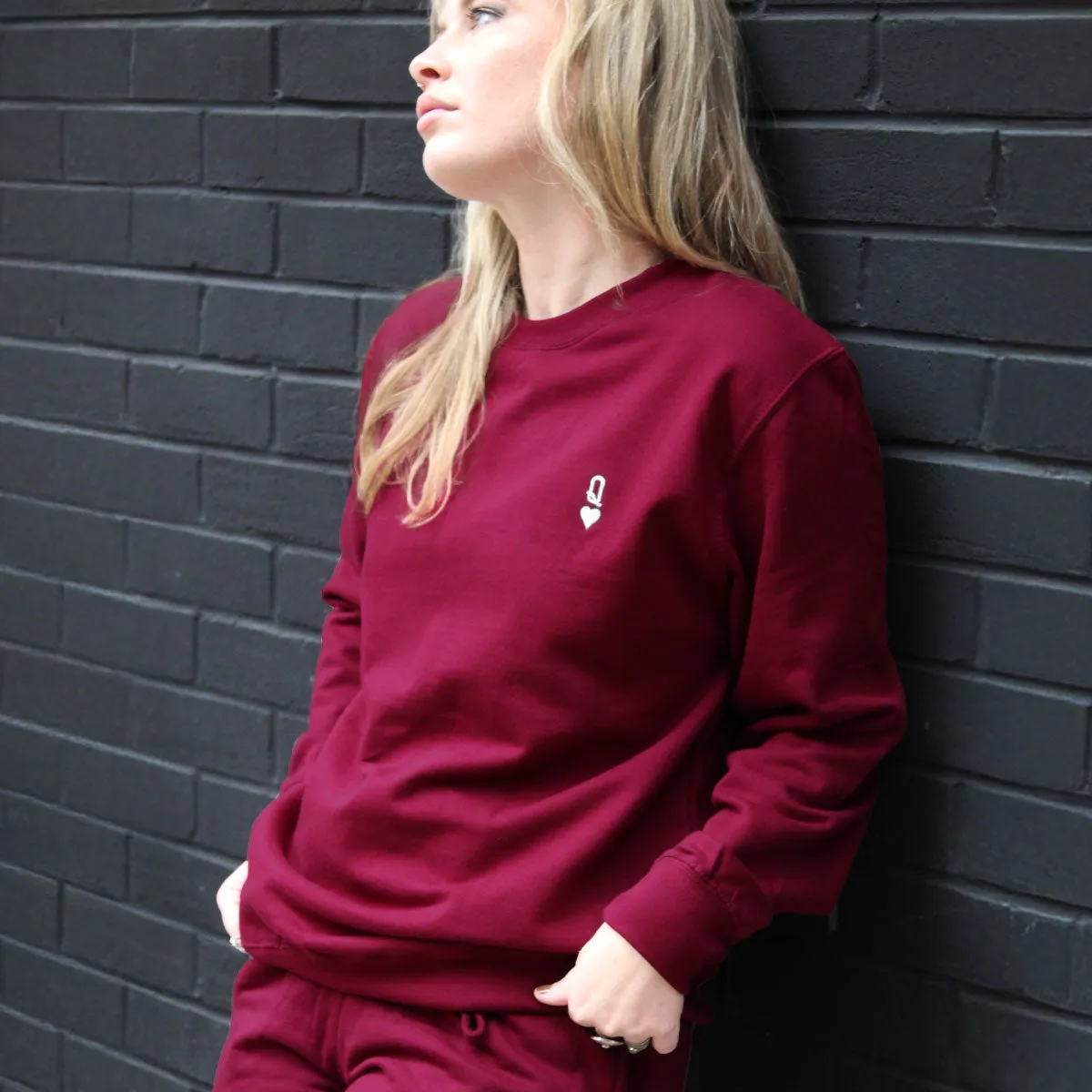 Queen Tiny Embroidery Detail Sweatshirt sold by The Spark Company product image thumbnail 3