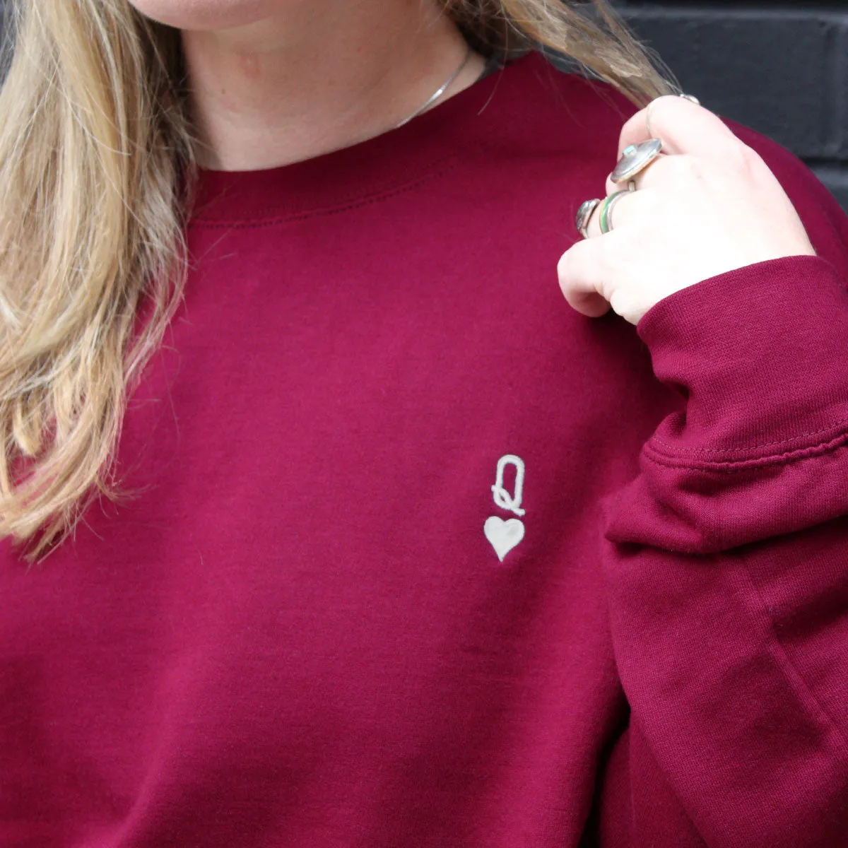 Queen Tiny Embroidery Detail Sweatshirt sold by The Spark Company product image thumbnail 2
