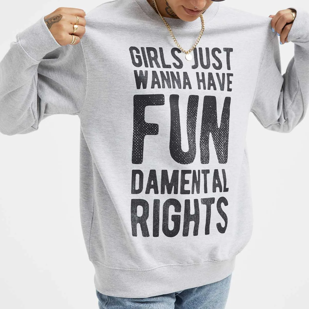 Girls Just Wanna Have Fundamental Rights Sweatshirt sold by The Spark Company product image thumbnail 2