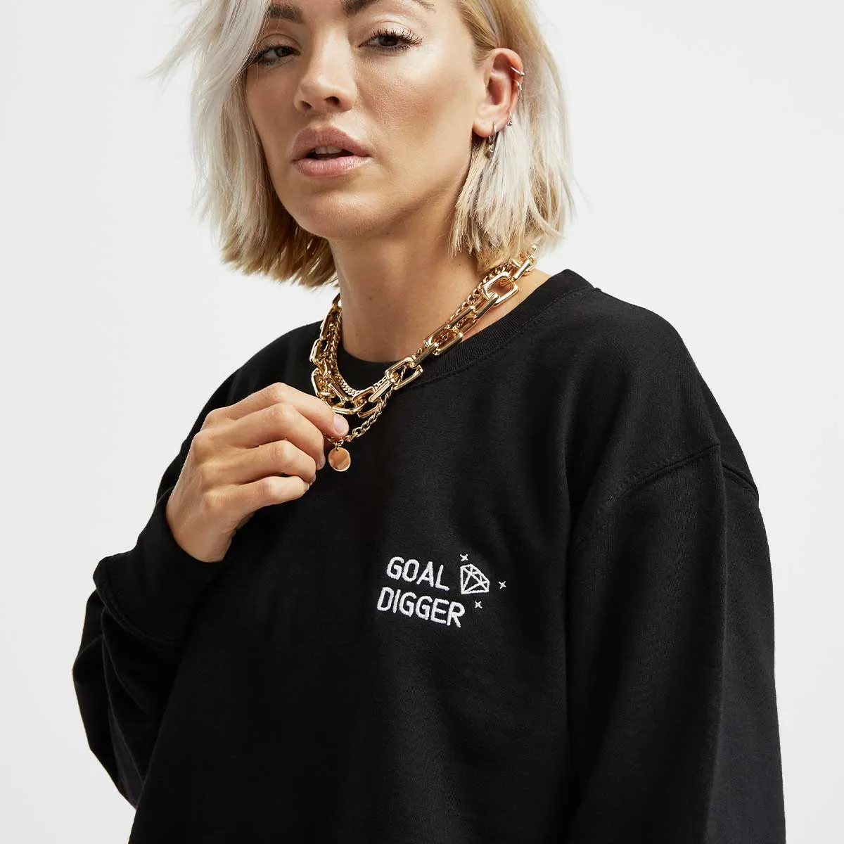 Goal Digger Embroidered Sweatshirt sold by The Spark Company product image thumbnail 2