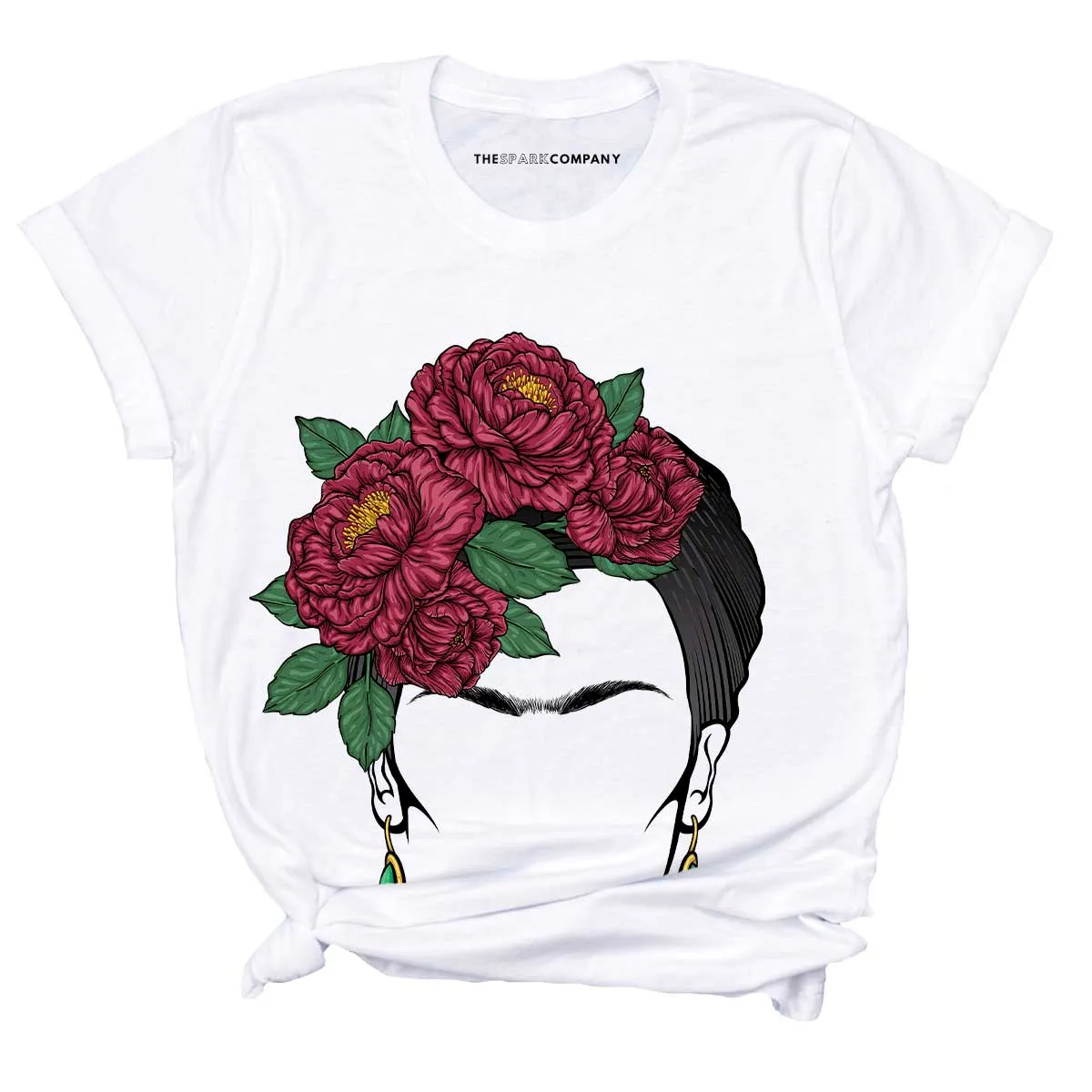 Frida Portrait T-Shirt sold by The Spark Company product image thumbnail 3
