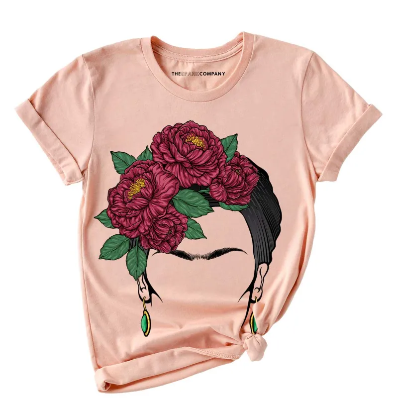Frida Portrait T-Shirt made by The Spark Company