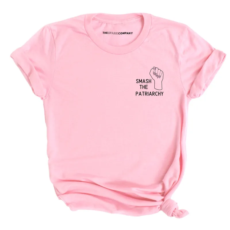 Smash The Patriarchy Embroidered T-Shirt sold by The Spark Company
