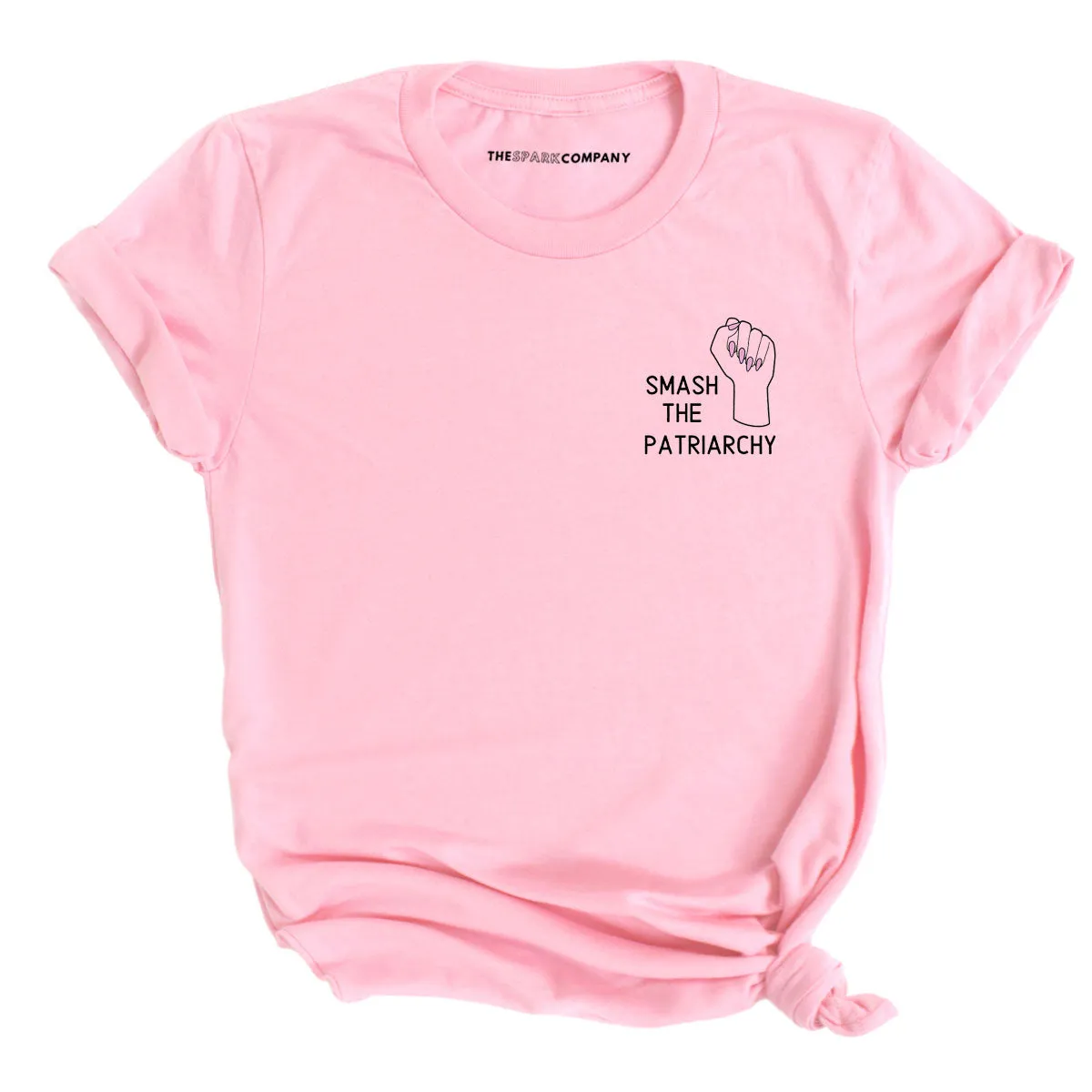 Smash The Patriarchy Embroidered T-Shirt sold by The Spark Company