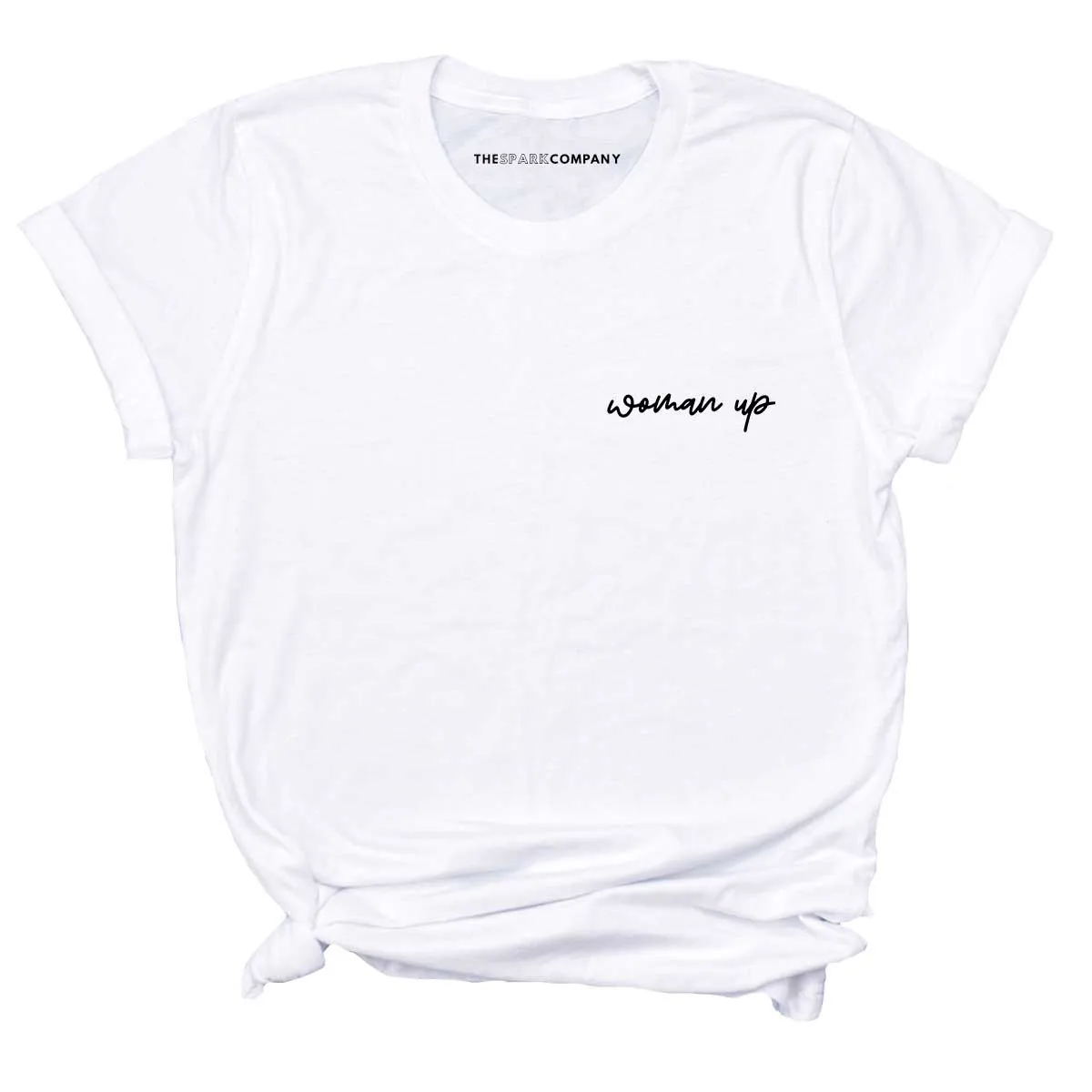 Woman Up Embroidery Detail T-Shirt sold by The Spark Company product image thumbnail 4