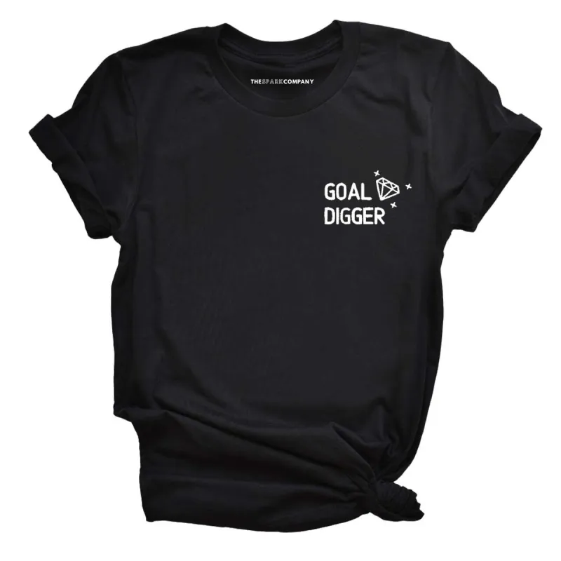 Goal Digger Embroidered T-Shirt sold by The Spark Company