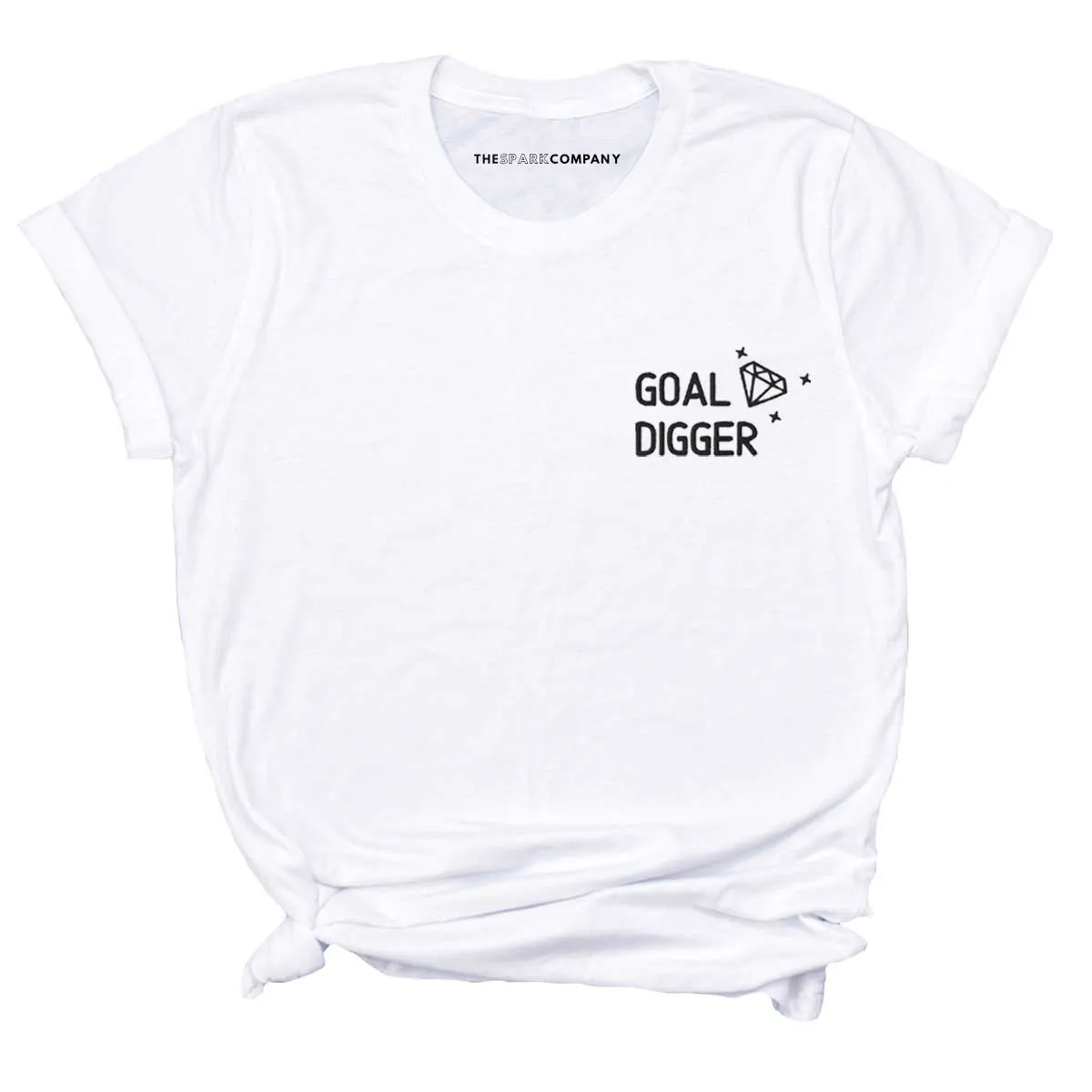 Goal Digger Embroidered T-Shirt sold by The Spark Company product image thumbnail 3