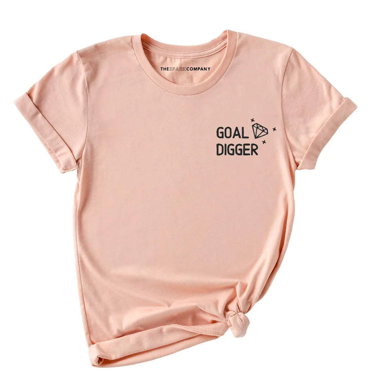 Goal Digger Embroidered T-Shirt sold by The Spark Company product image thumbnail 5