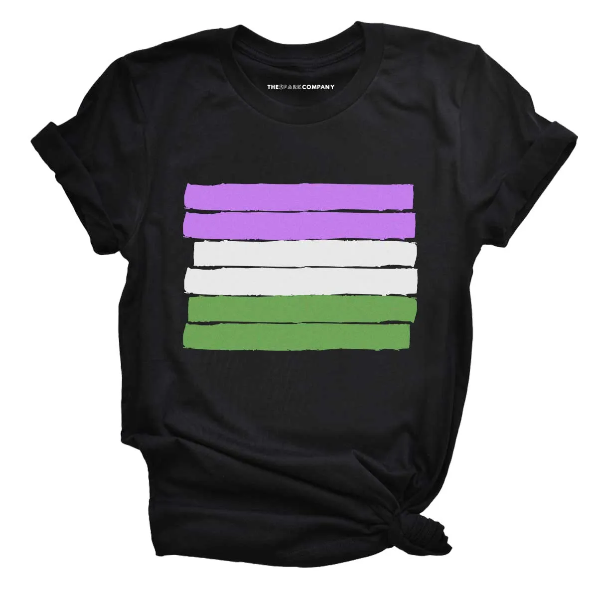 Genderqueer Pride Flag T-Shirt sold by The Spark Company