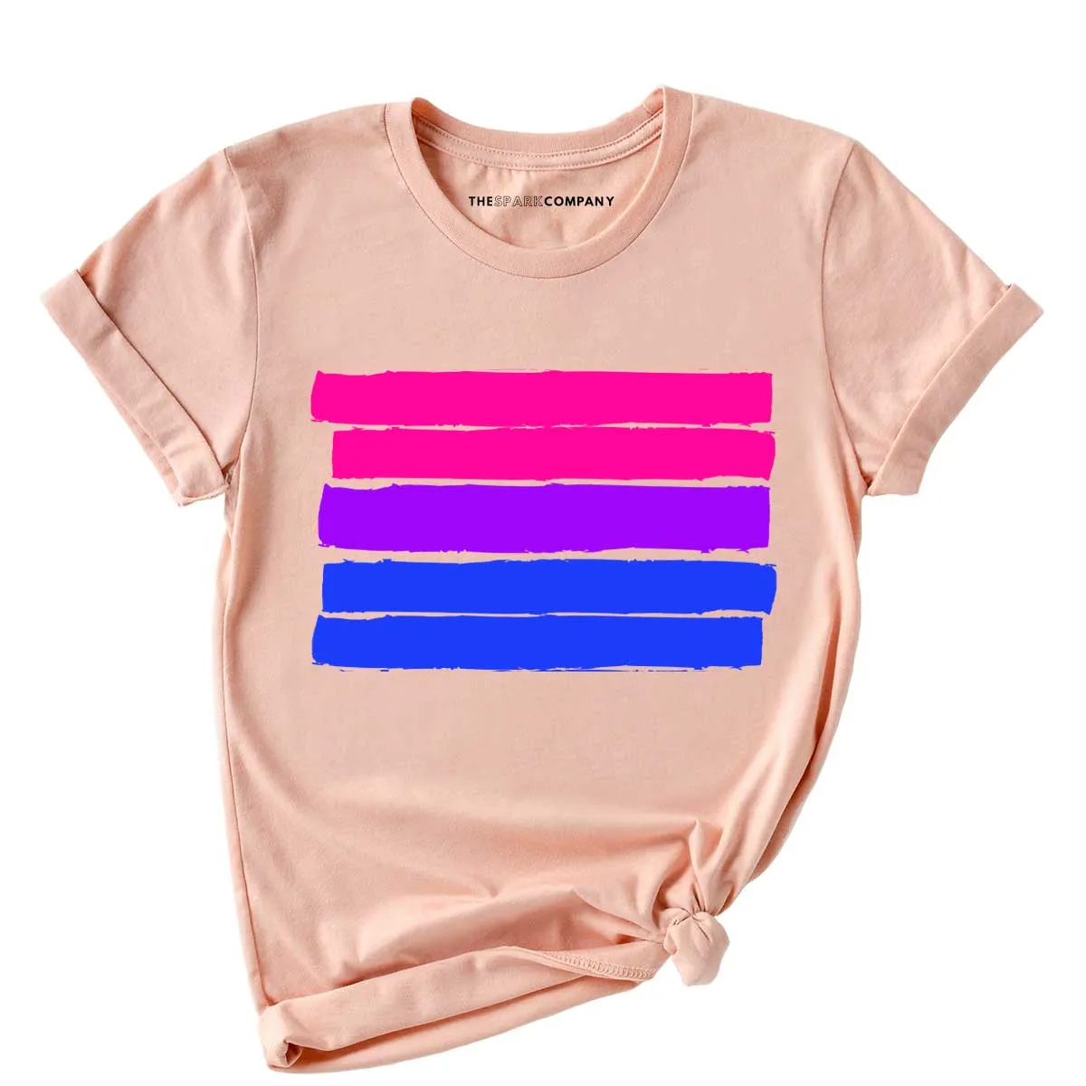 Bisexual Pride Flag T-Shirt sold by The Spark Company product image thumbnail 5
