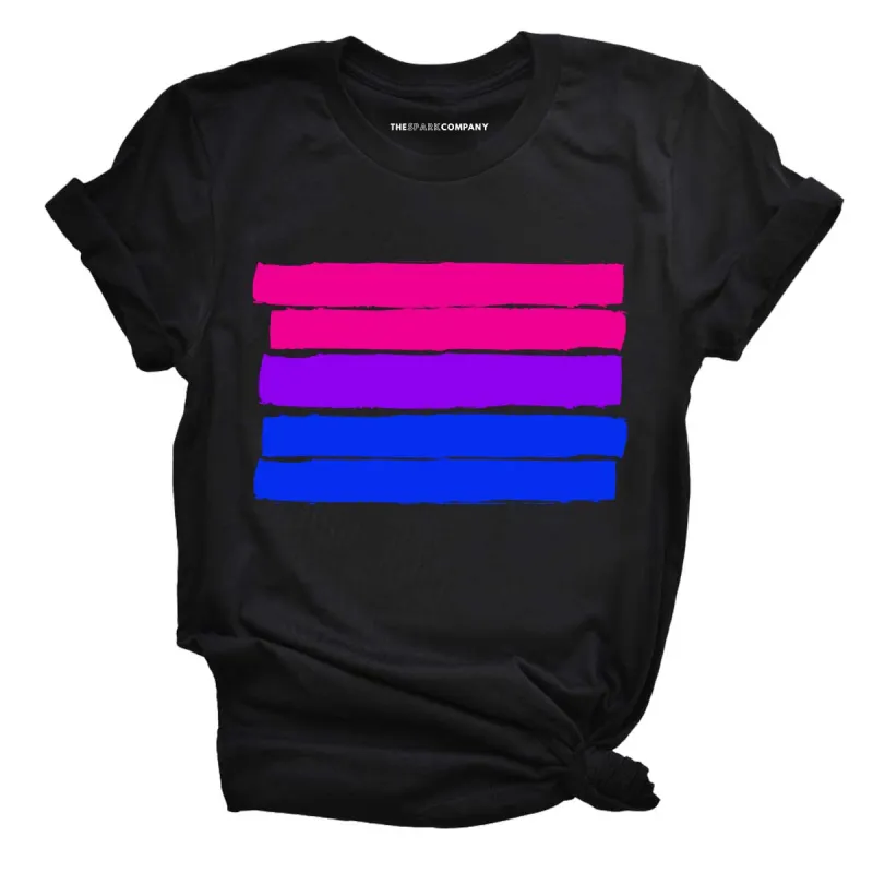 Bisexual Pride Flag T-Shirt sold by The Spark Company