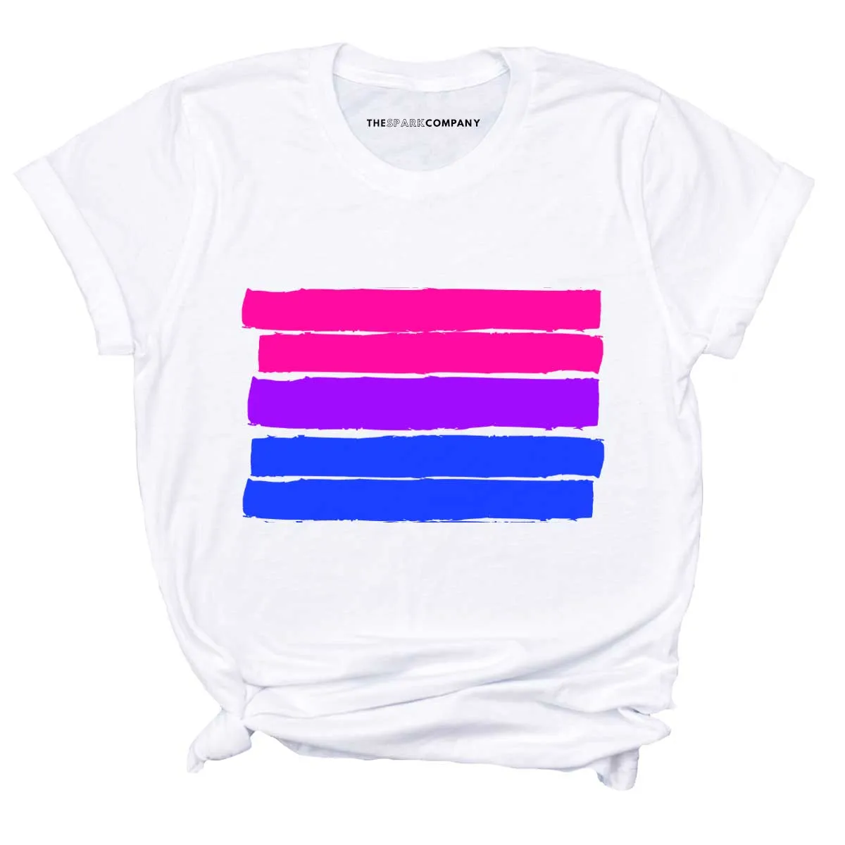 Bisexual Pride Flag T-Shirt sold by The Spark Company product image thumbnail 4