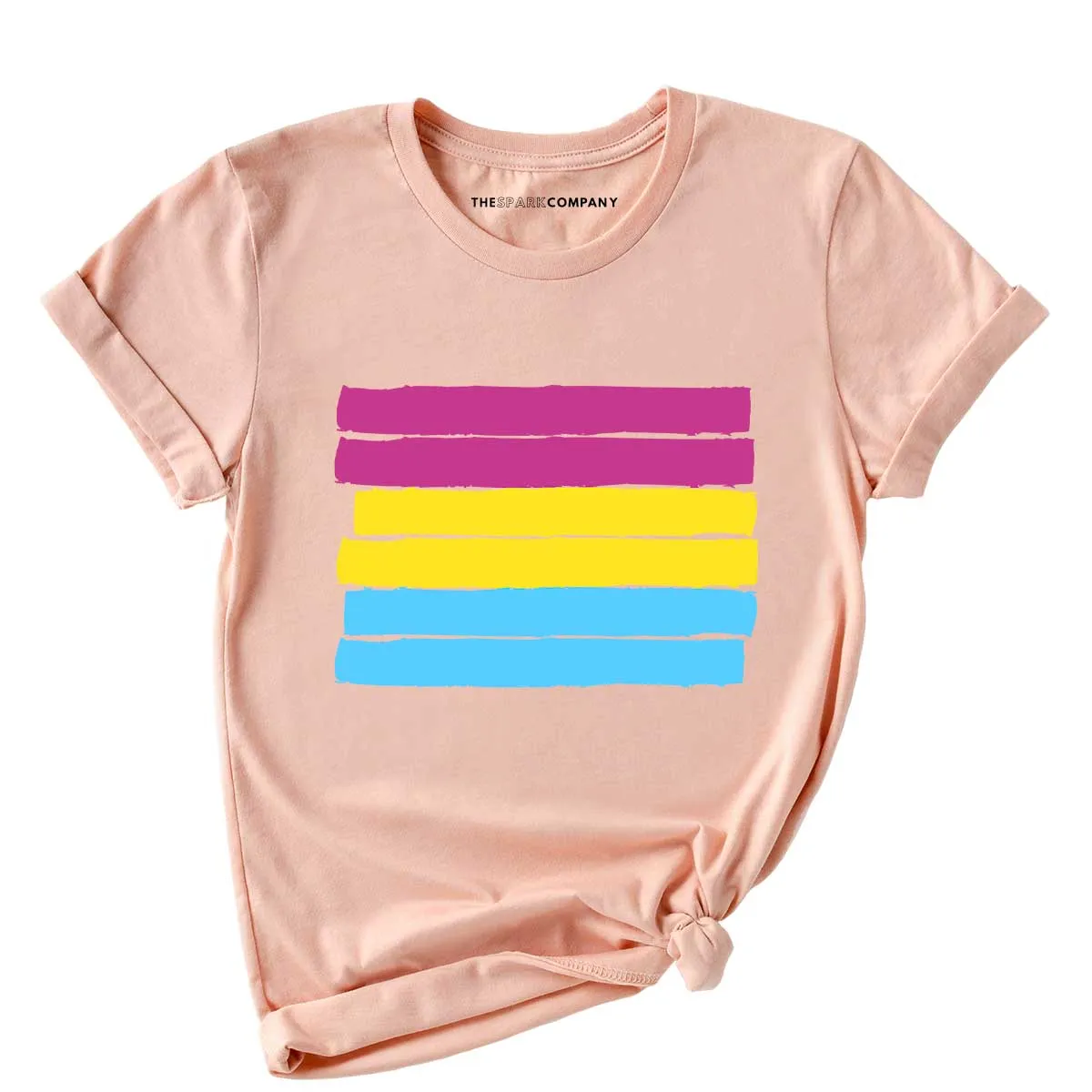 Pansexual Flag T-Shirt sold by The Spark Company product image thumbnail 5