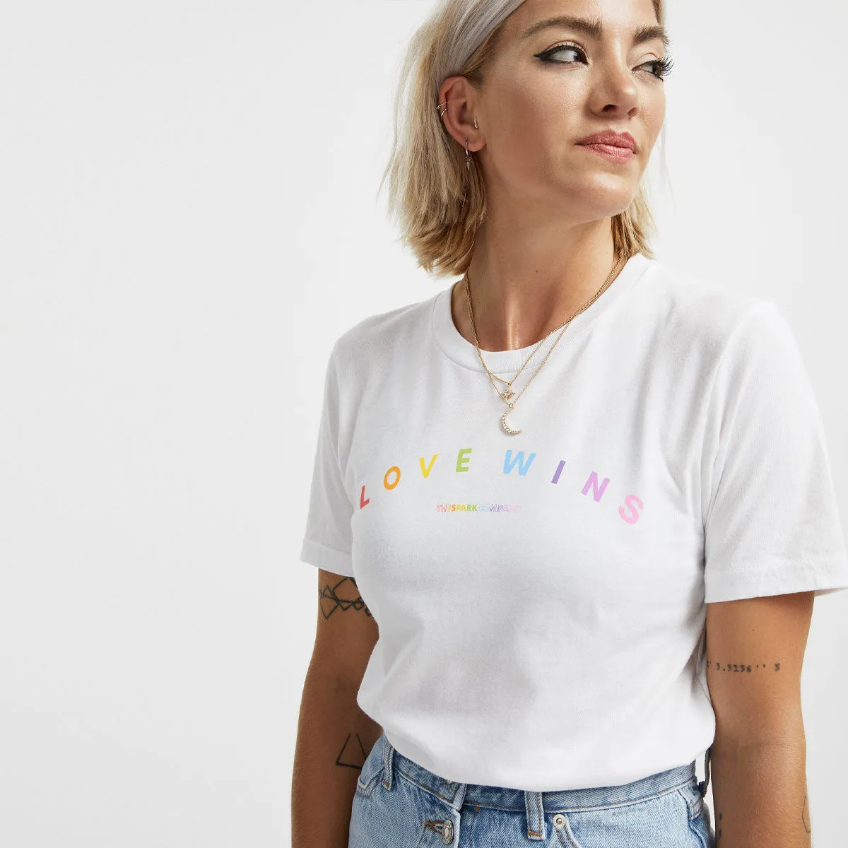 Love Wins Pastel Heart T-Shirt sold by The Spark Company product image thumbnail 2