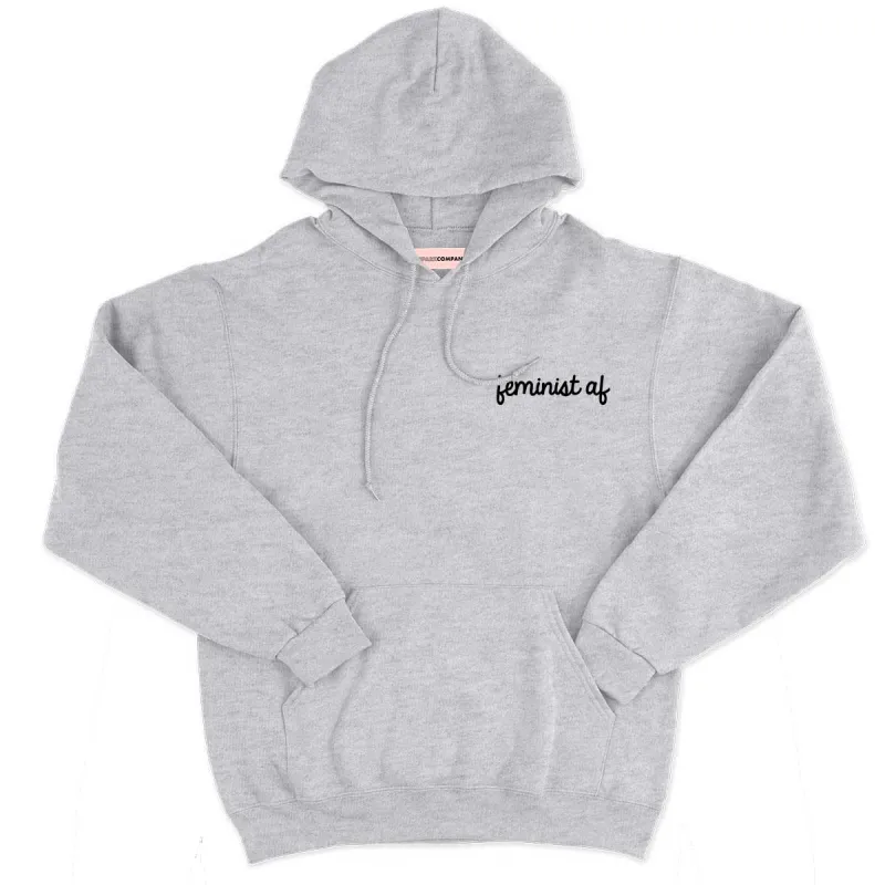 Feminist AF Embroidered Hoodie sold by The Spark Company