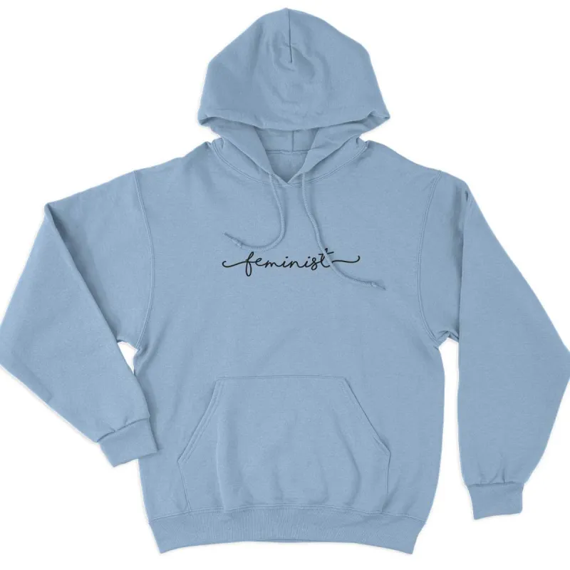 Minimalist Feminist Script Hoodie sold by The Spark Company