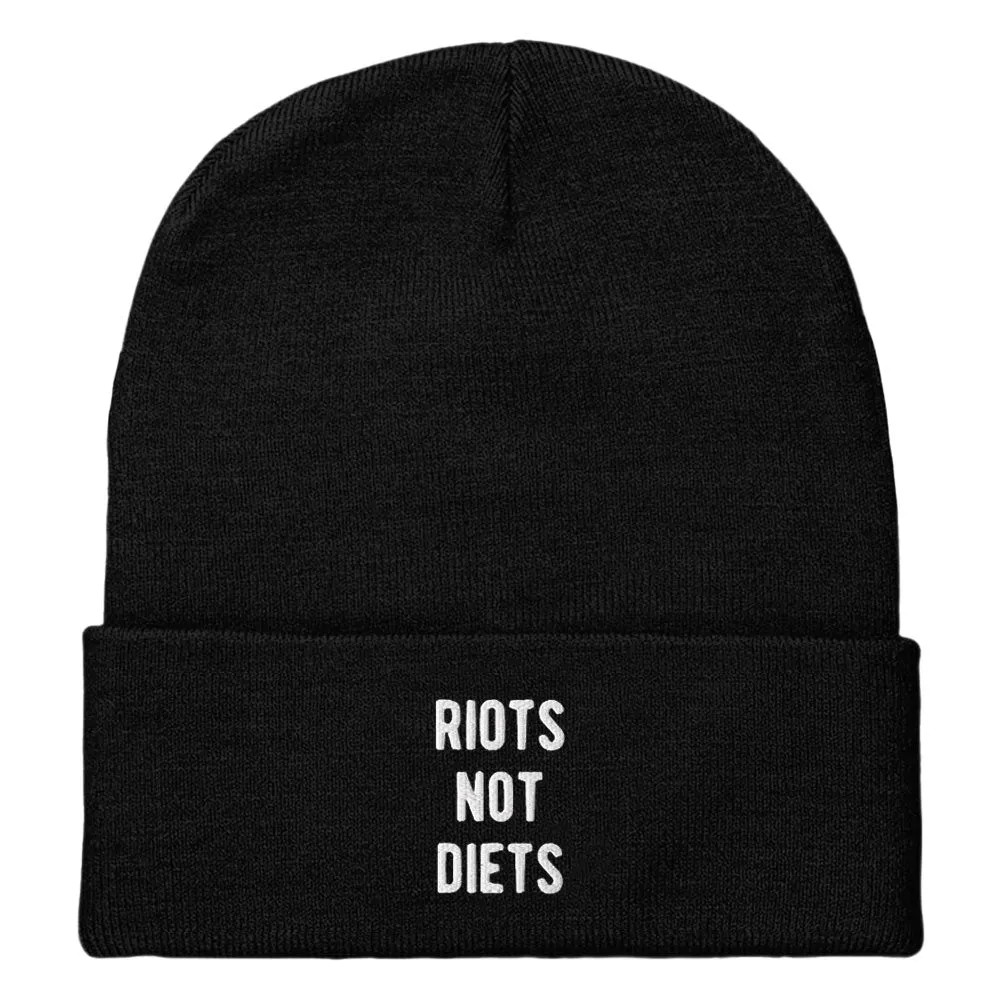 Riots Not Diets Beanie Hat sold by The Spark Company product image thumbnail 2