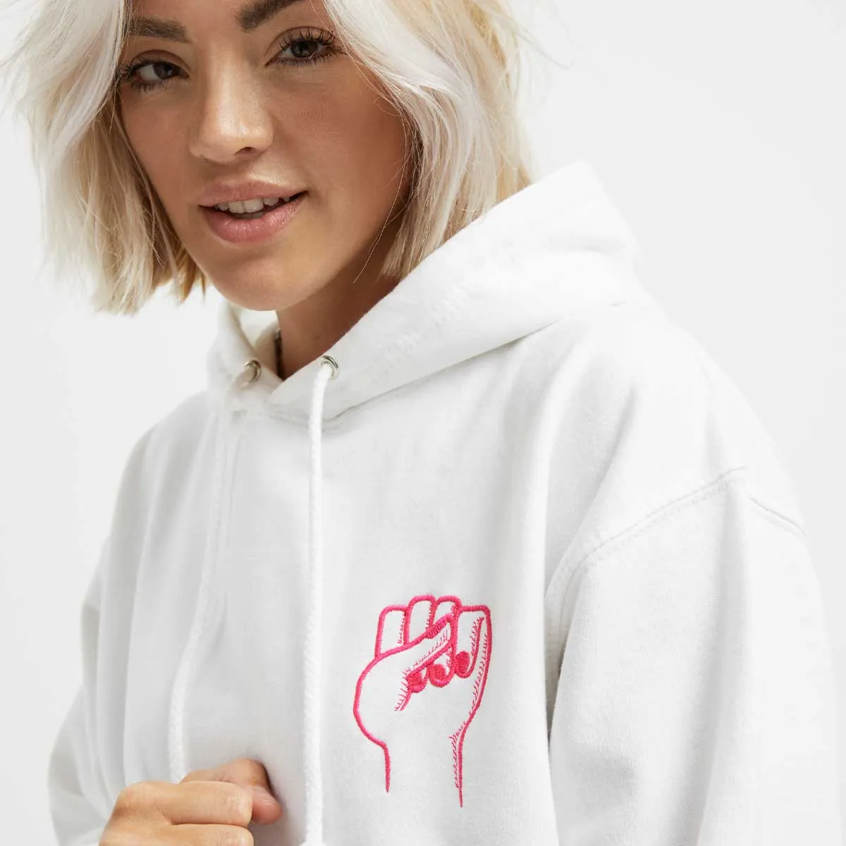 Feminist Fist Embroidered Hoodie sold by The Spark Company product image thumbnail 2