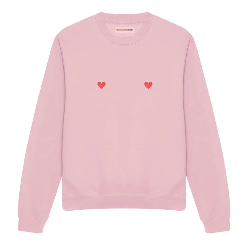 Heart Nipple Sweatshirt sold by The Spark Company