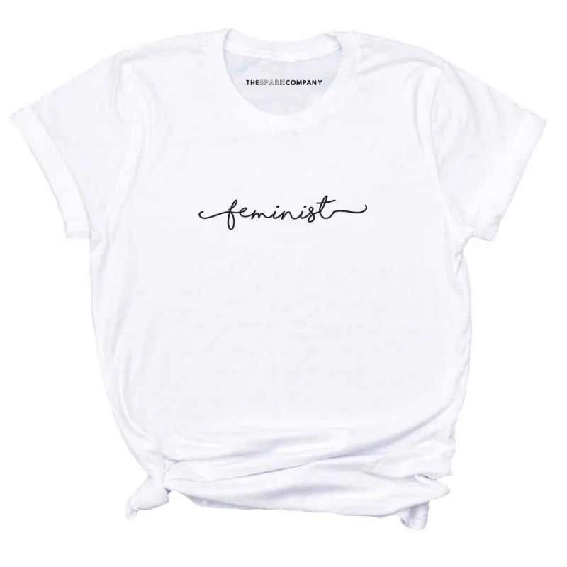 Minimalist Feminist Design T-Shirt sold by The Spark Company