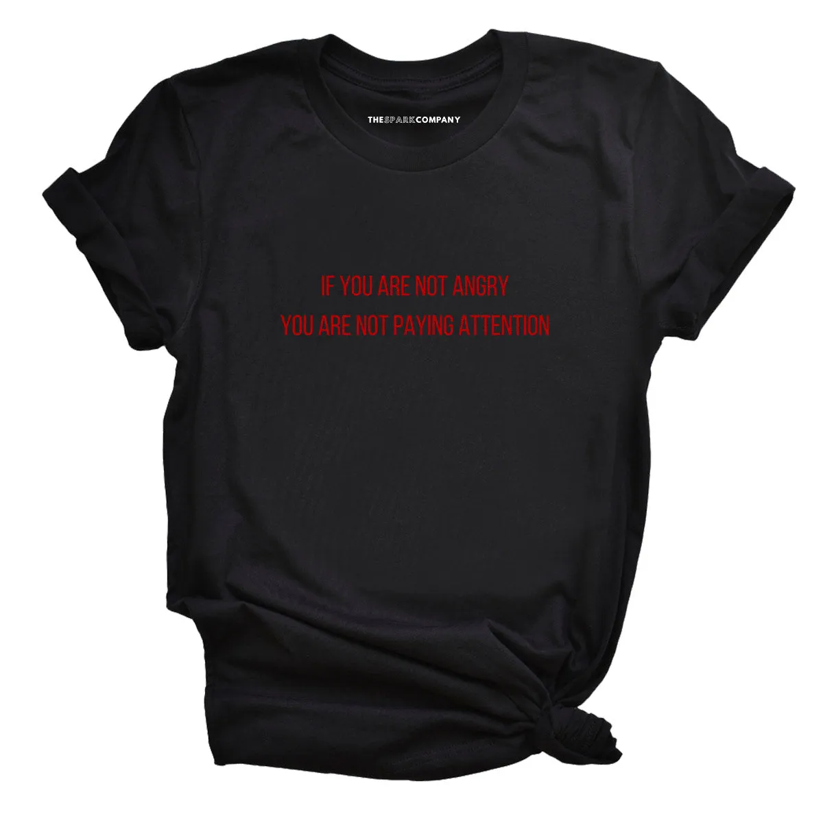 If You Are Not Angry You Are Not Paying Attention T-Shirt sold by The Spark Company product image thumbnail 3