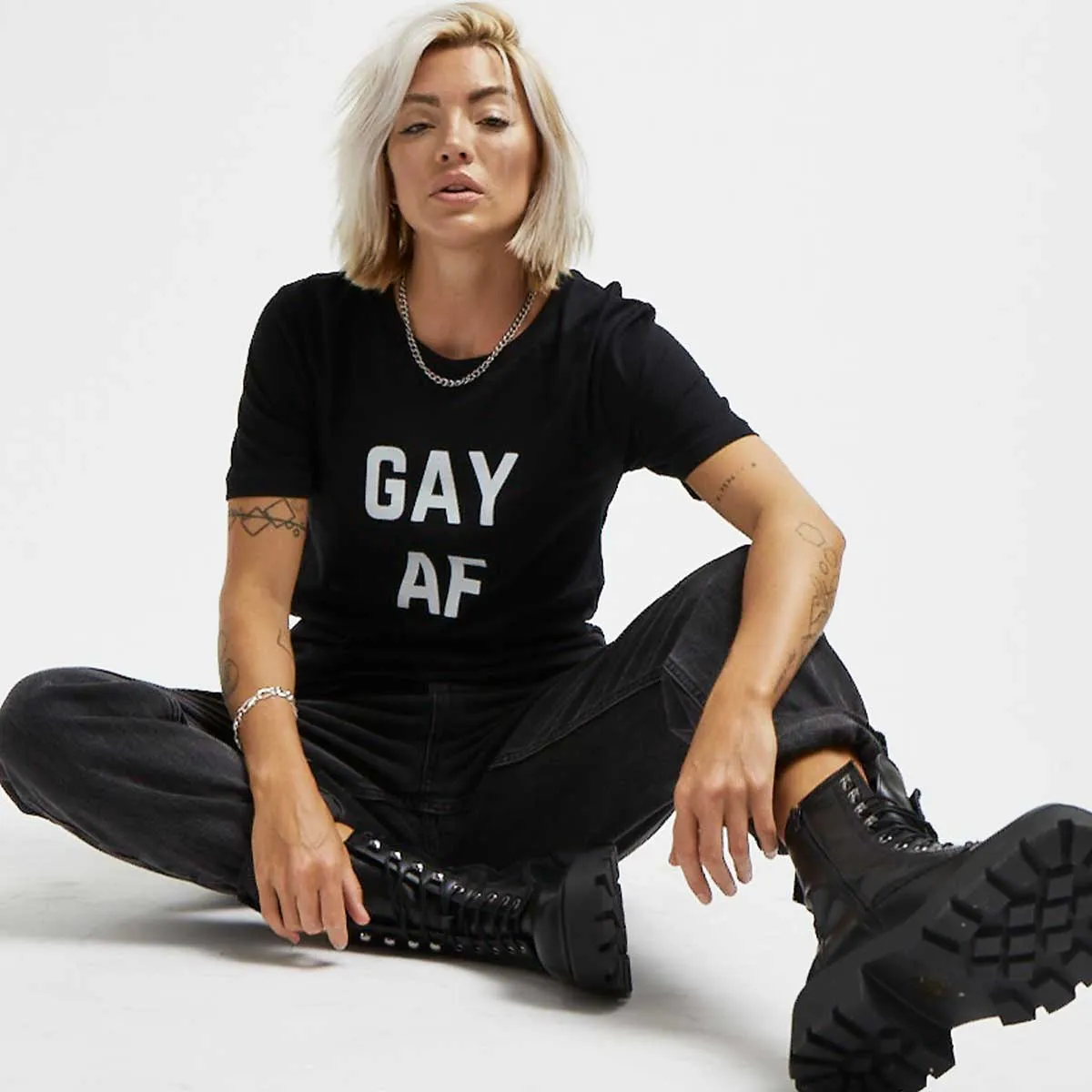 Gay AF T-Shirt sold by The Spark Company product image thumbnail 2