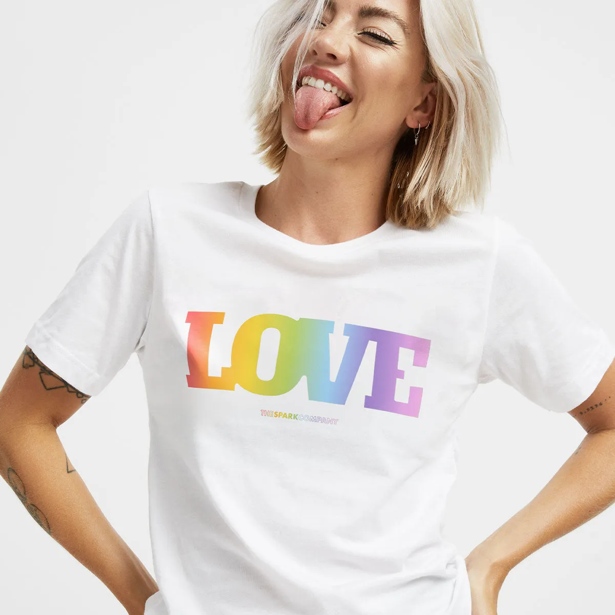 LOVE Rainbow T-Shirt sold by The Spark Company product image thumbnail 2