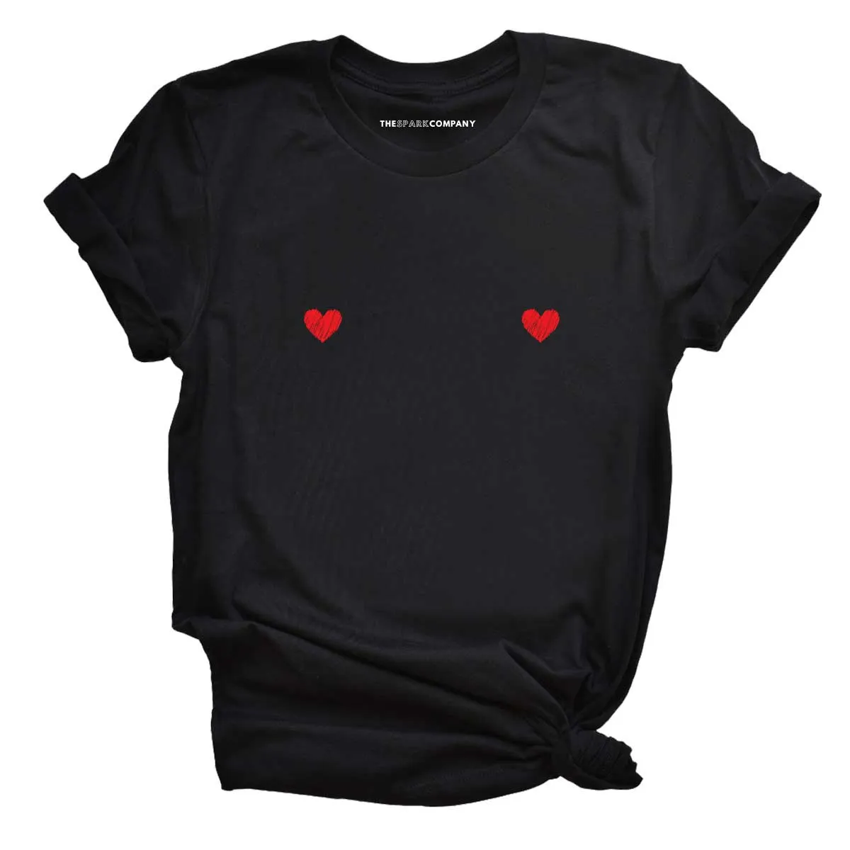 Heart Nipple T-Shirt sold by The Spark Company product image thumbnail 4