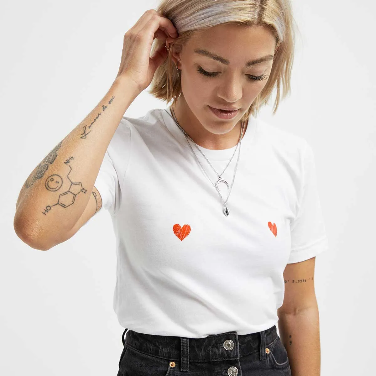 Heart Nipple T-Shirt sold by The Spark Company product image thumbnail 2