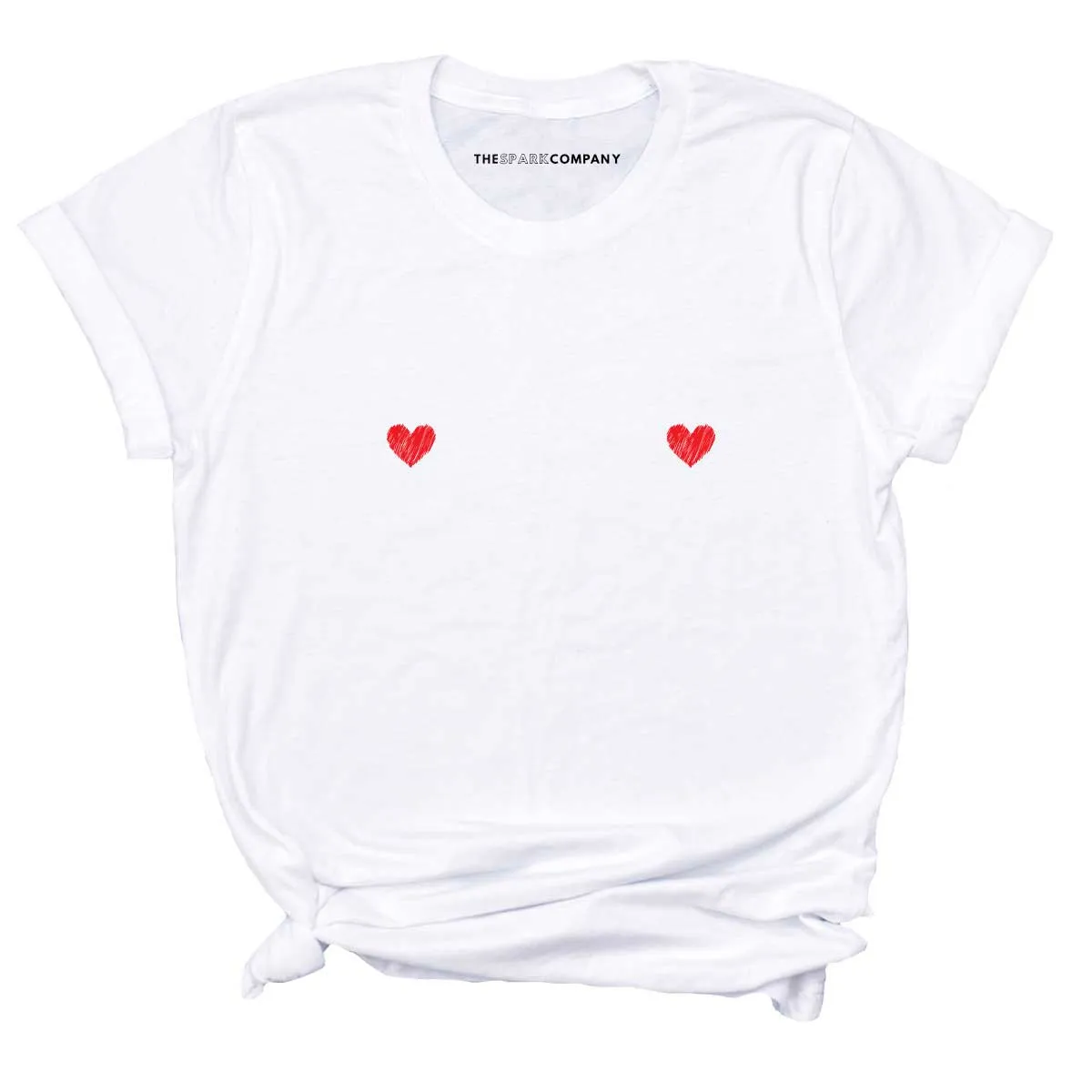 Heart Nipple T-Shirt sold by The Spark Company