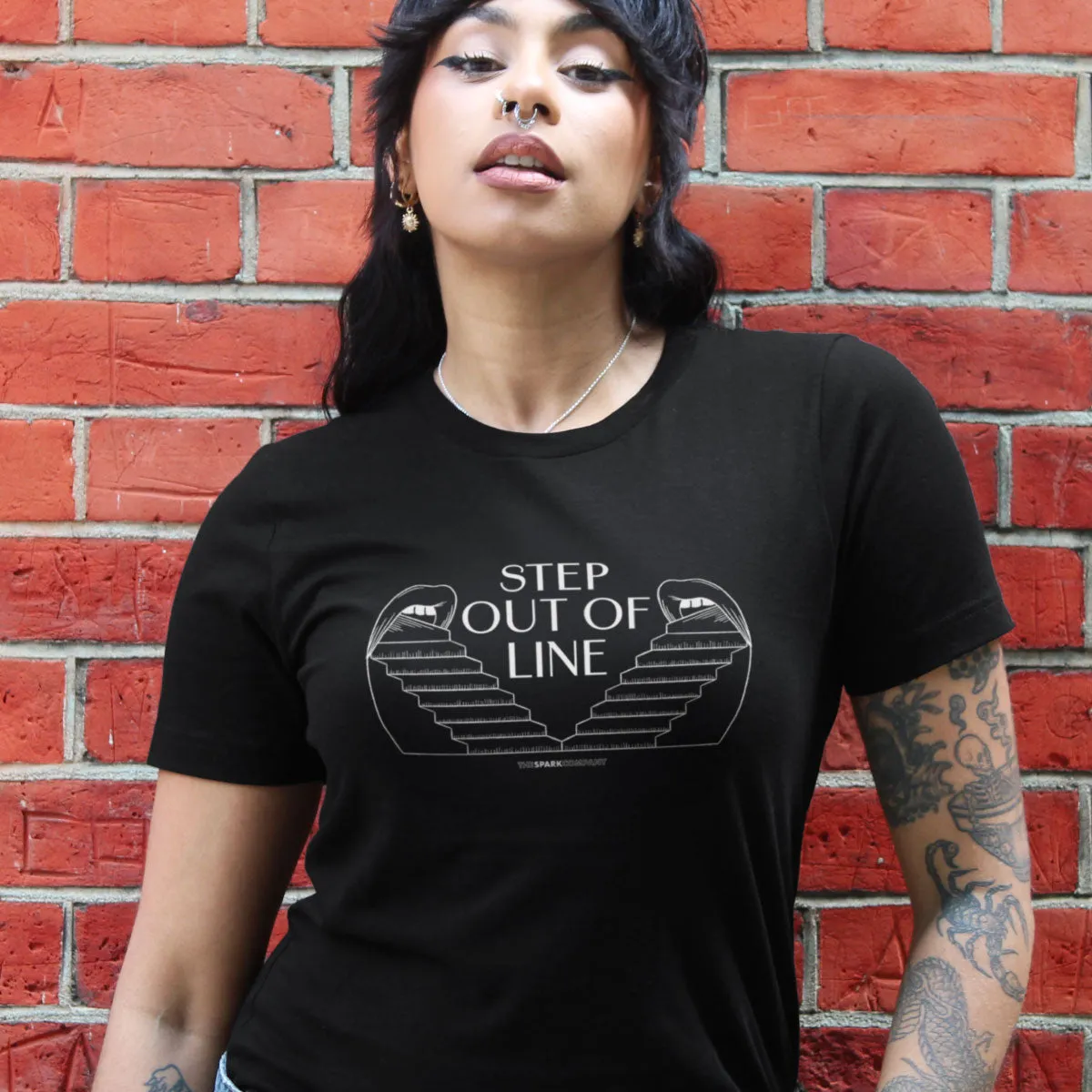 Step Out Of Line T-Shirt sold by The Spark Company product image thumbnail 2