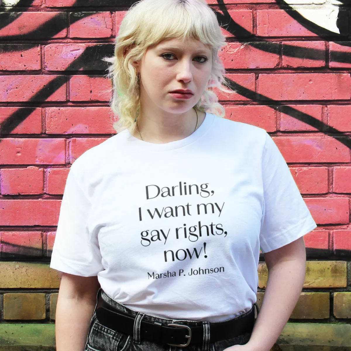 Darling, I Want My Gay Rights Now! T-Shirt sold by The Spark Company product image thumbnail 5