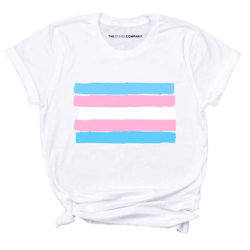Trans Pride Flag T-Shirt sold by The Spark Company