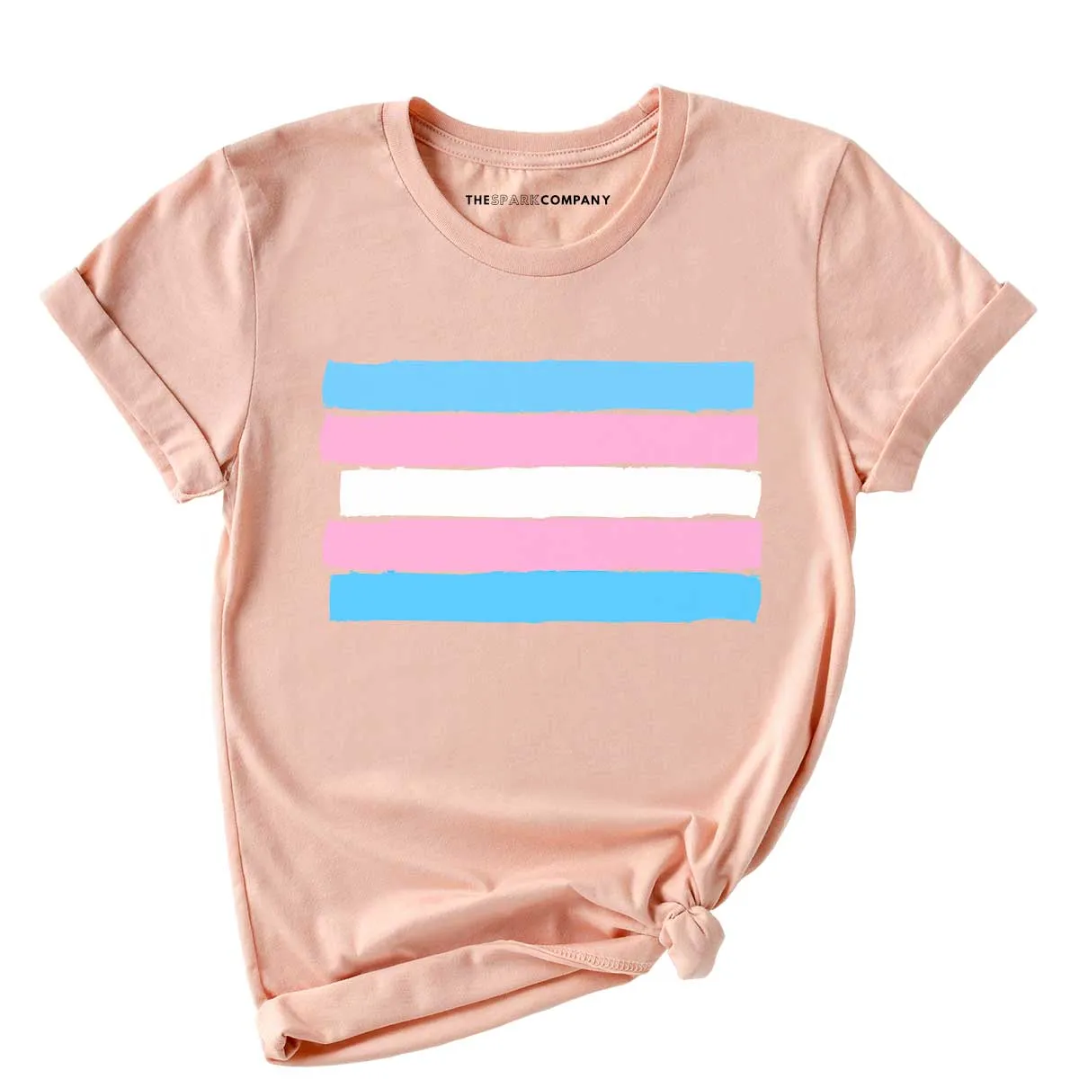 Trans Pride Flag T-Shirt sold by The Spark Company product image thumbnail 5