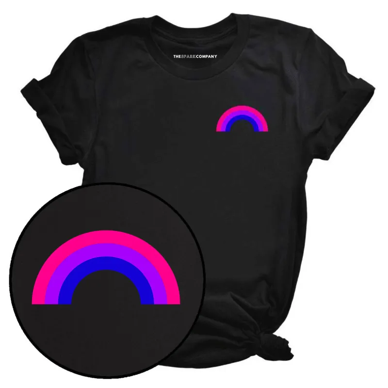 Bisexual Pride Rainbow T-Shirt sold by The Spark Company