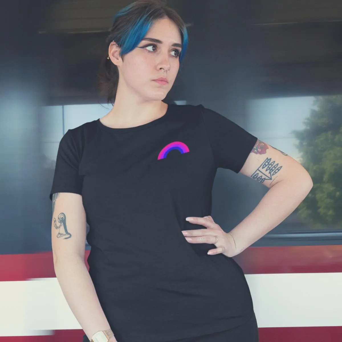Bisexual Pride Rainbow T-Shirt sold by The Spark Company product image thumbnail 3