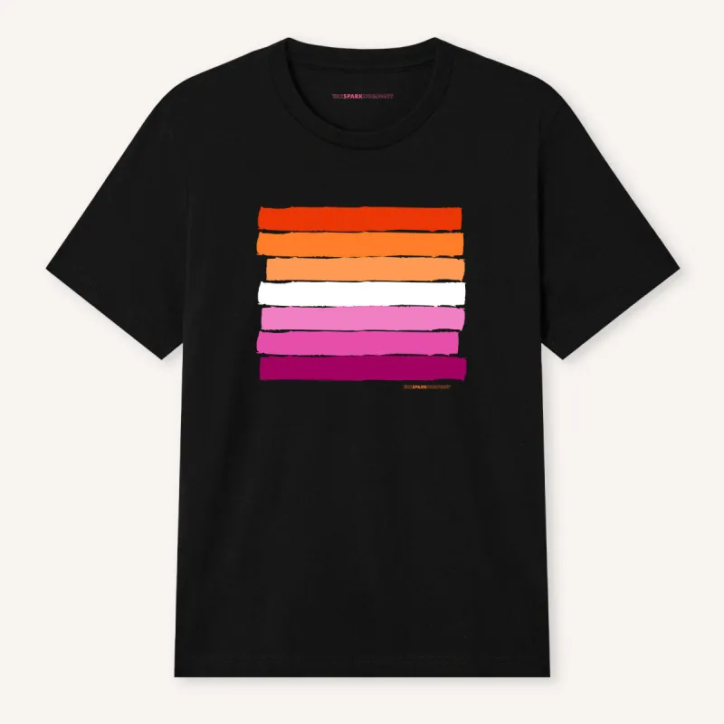 Lesbian Flag Pride T-Shirt sold by The Spark Company