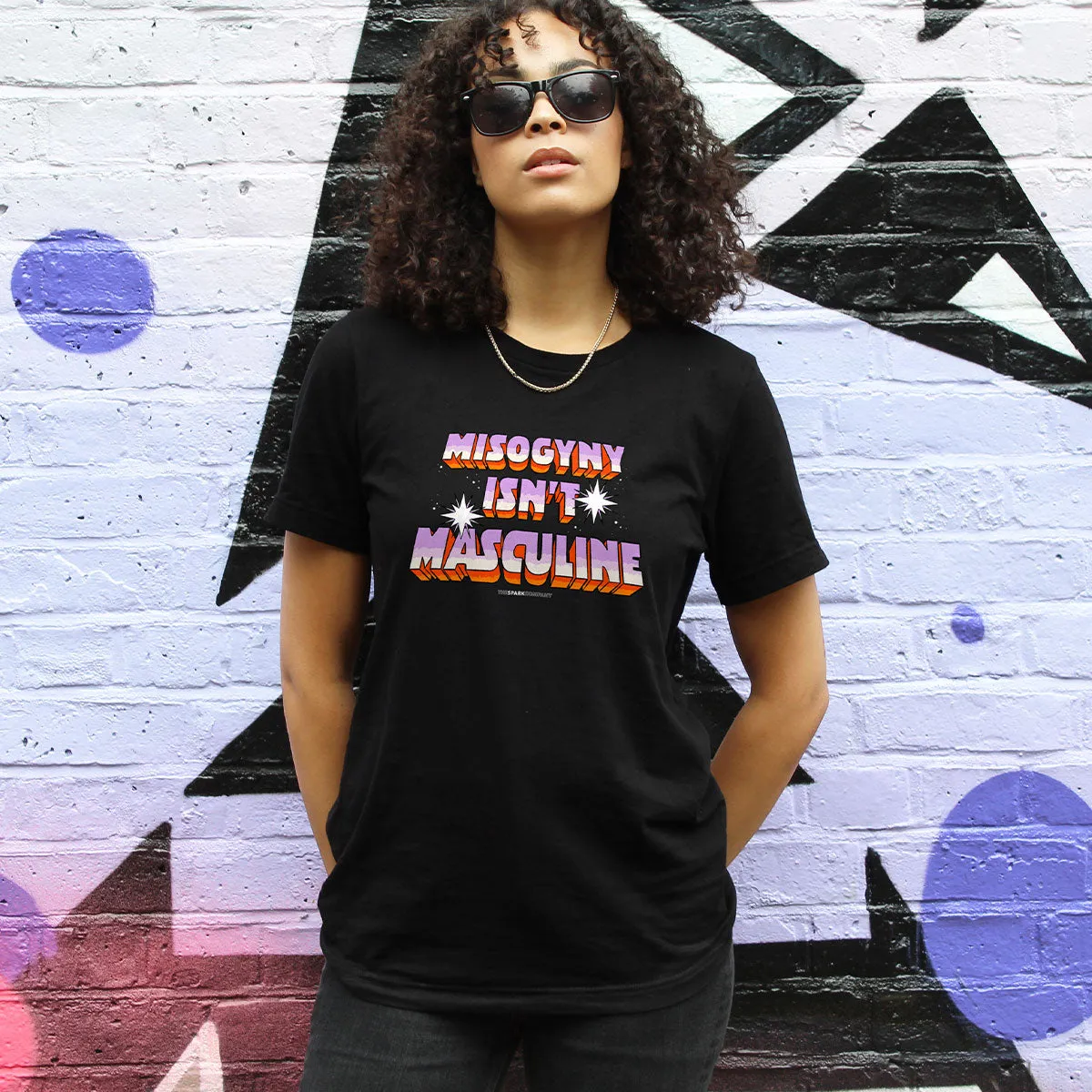 Misogyny Isn't Masculine T-Shirt sold by The Spark Company product image thumbnail 2
