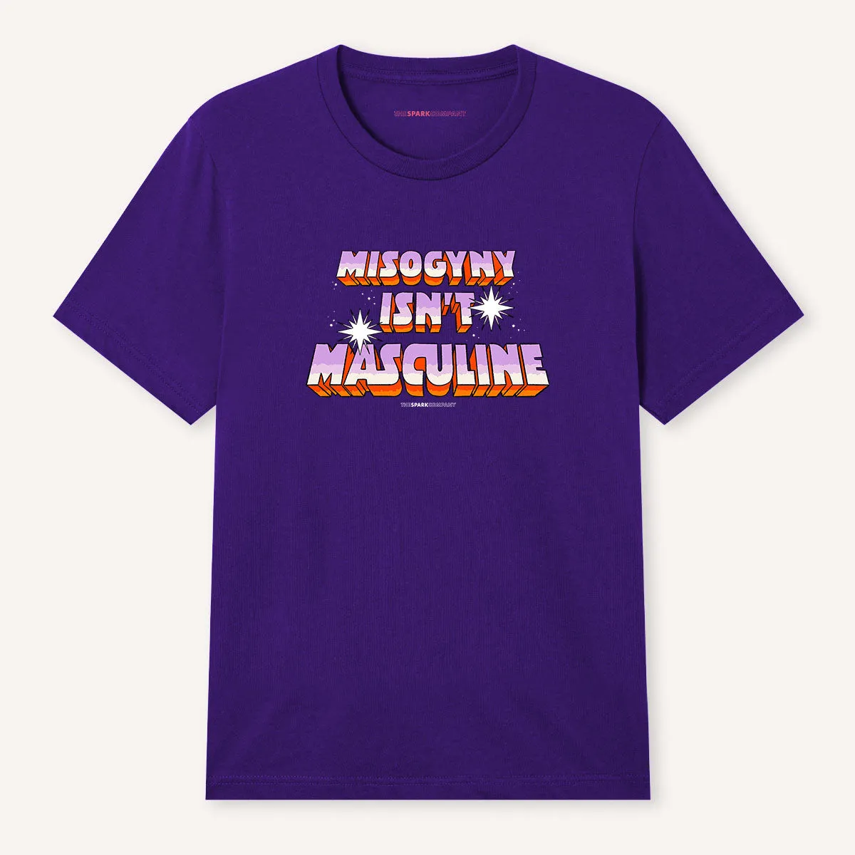 Misogyny Isn't Masculine T-Shirt sold by The Spark Company product image thumbnail 4