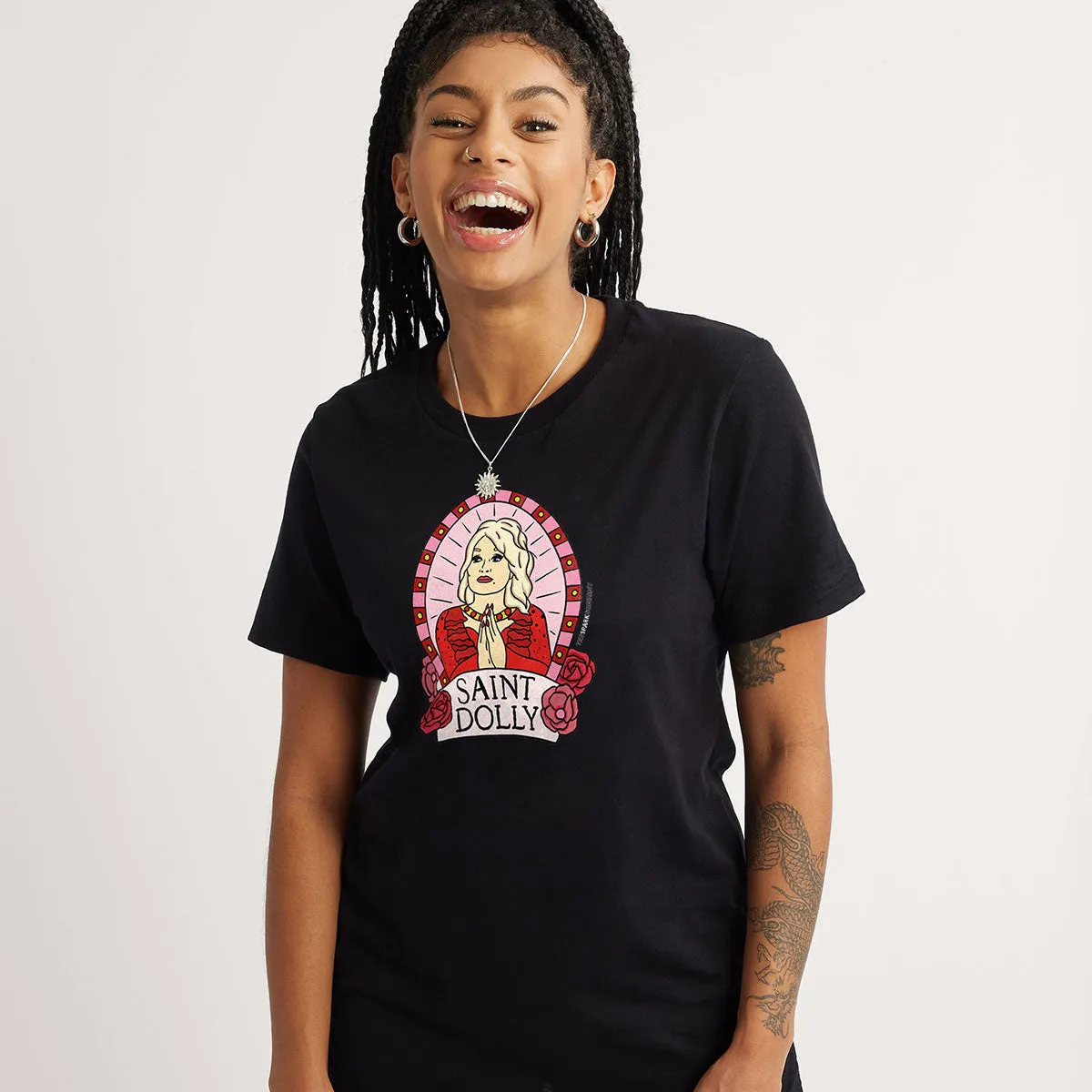 Saint Dolly T-Shirt sold by The Spark Company product image thumbnail 2