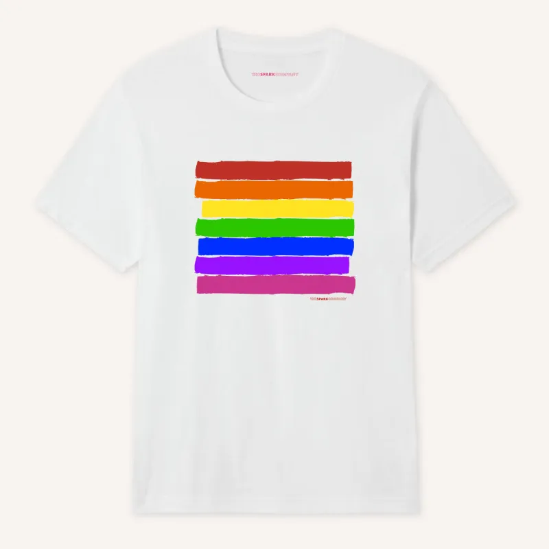 Pride Flag T-Shirt made by The Spark Company